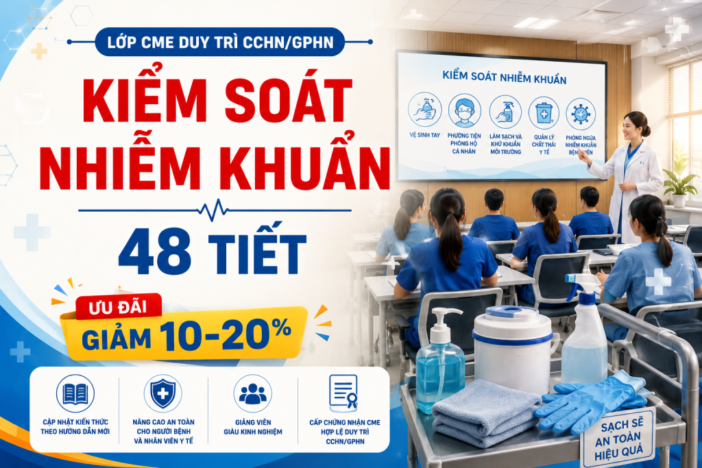 Khoá học Kiểm soát nhiễm khuẩn 48 Tiết